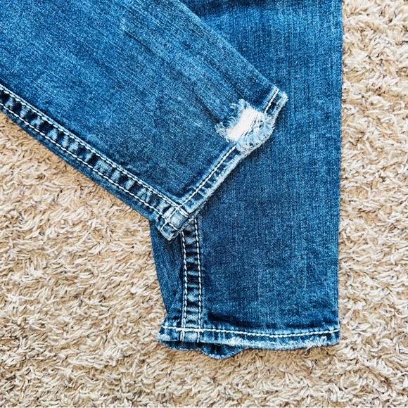 Silver Jeans Stylish Blue Denim Skinny Jeans Distressed 31 X 33 Women’s - Picture 6 of 12